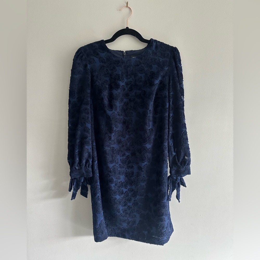 Banana Republic Bow Cuff Shift Dress Navy Size 2